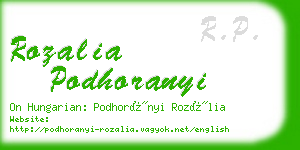 rozalia podhoranyi business card